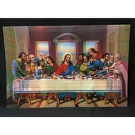 Sale 6.6 Gambar 3D Kristen Katolik Gambar Rohani Yesus Maria Perjamuan