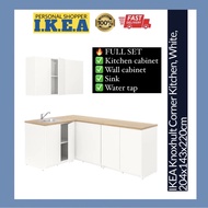 IKEA Knoxhult Full Set Corner Kitchen Cabinet Wall White L Shaped Shape Kabinet Dapur