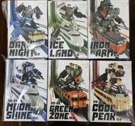 全套 Moon studio MS-01 暗夜 02 冰原 03 鐵腕 04 月閃 05 綠地 06 冷峰 雷電火車 組合金剛  列車部隊（飛車部隊）合體金剛  變形金剛 變型 Transformer