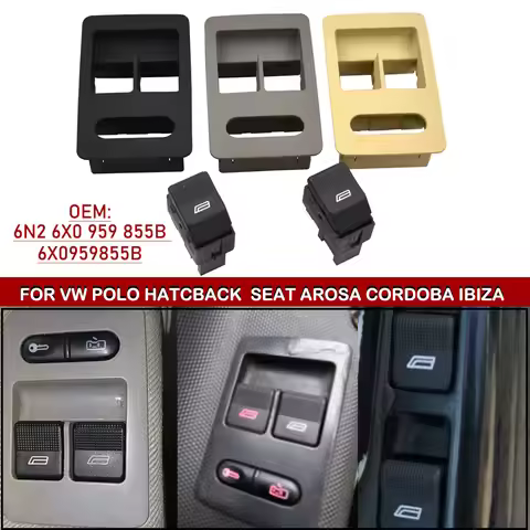 Electric Power Window Control Switch Button For VW Polo Hatcback Lupo 6X1 6E1 Seat Cordoba Seat Ibiz