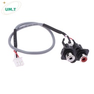UM.T 30CM Audio Signal Cable 2 RCA TO XH2.54MM-3PIN Audio Input Soet Extended Sound Signal Interface