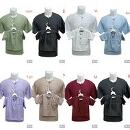 Lengan Pendek Kurta Family Set, Ada 12 color Kain Cotton 100% Xpanas Bapa Dan Anak Sama Color (Sedon