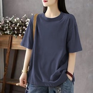 【M-4XL】Plain T Shirt Woman T-Shirt Women Baju T Shirt Women Plain Shirt Baju Perempuan Women Baggy S