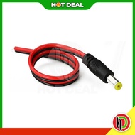 Hotdeal OEM 2 Core to Male 12V CCTV Power Cable 30 CM - 50 units / pack CCTV Cable Wayar Cable CCTV 