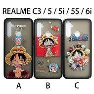 Realme C3/5/5i/5s/6i Frosted Matte Fasion Cartoon Design Dualtone Phone Case