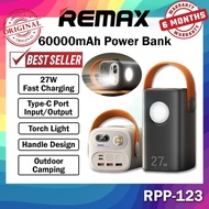 [CCC Certificate] Remax RPP-123 60000mAh Powerbank 27W Fast Charging Camping PowerBank Remax