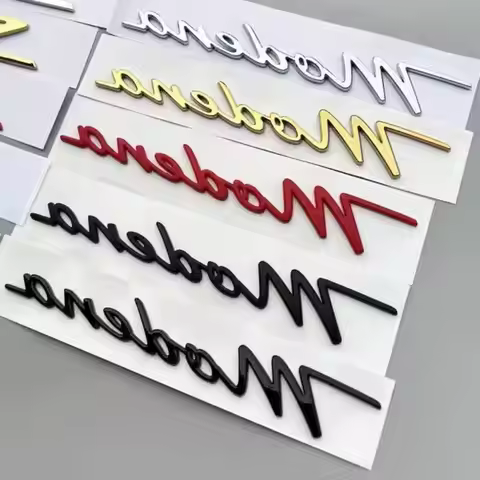 3D ABS Car Rear Trunk Emblem Side Stickers Logo for Maserati Modena Auto Styling Modification Access