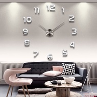 3d Study DIY Wall Clock Living Room Wall Sticker European Creative Clock Acrylic Mirror Clock Mute Decoration