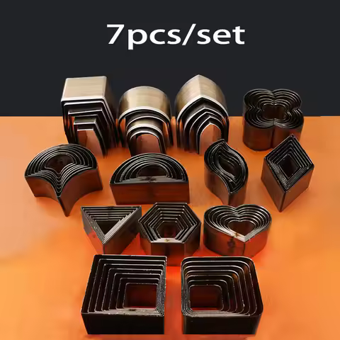 7pcs circle shaped cutter DIY leather Earring jewelry craft round bell silicon die cutting knife pun