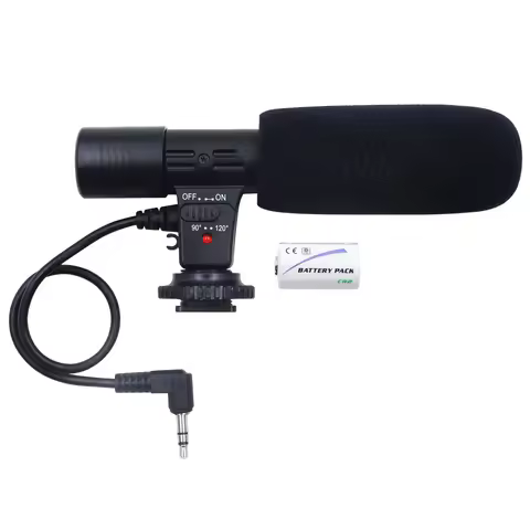 For Nikon D7000 D300s D5100 D5300 D3300 D3200 3.5mm DV Stereo Microphone Mic