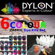 FABRIC DYE : 6 BOTTLES , DYE FABRIC TIE-DYE KITS 6 BOTTLES STUDENT'S ART PROJECT FABRIC TEXTILE DESI