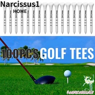 NARCISSUS 100pcs White Striped Golf Tee, Digital Scale 69/83mm Golf Wood Tees, Golf Training Aids Wo