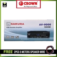 ♞,♘,♙Sakura AV-9000 1800Wx2 Karaoke Amplifier Original-Brand New