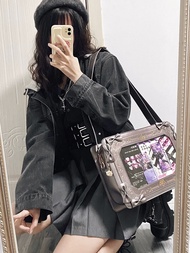 2.5D Transparent Retro Square Shoulder Crossbody Bag