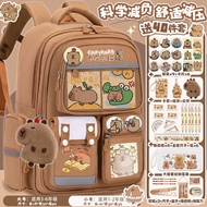 กระเป๋าเป้ Kapibala สำหรับเด็กผู้หญิง ความจุขนาดใหญ่ กระเป๋าสะพายคู่น่ารักสำหรับนักเรียนมัธยมต้นและป