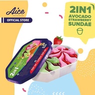 AICE Es Krim Alpukat dan Stroberi 800ml