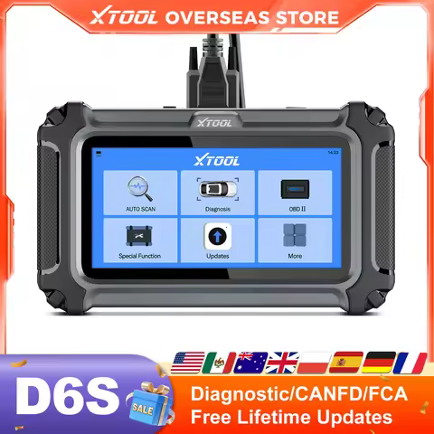 XTOOL D6S Car Diagnostic Tool All System OBD2 Automotive Scanner 4-IN-1 Live Data with 33+ Services