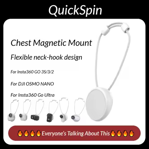 Chest Magnetic Mount Quick Release Neck Strap Holder Chest Magnetic Mount for Insta360 Go Ultra GO 3