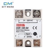 diymore โมดูลรีเลย์โซลิดสเตทรีเลย์ โซลิดสเตตรีเลย์ diymore Solid State Relay SSR-100DA 100A 3-32โวล์ต DCถึง24-380โวล์ต