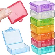 Healifty Small Pill Box, 8 Pcs Square Pill Case Cute Pill Organizer Daily Single Pill Containers Travel Medicine Storage Container for Tablets Vitamin Fish Oils (8 Colors)