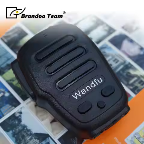 Wireless PTT Bluetooth Handsfree Speaker Microphone for POC Android iOS Network Radio Walkie Talkie 