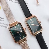 Lola&Rose Square Women's Watch Luxurious Malachite Green Watch Fashion Waterproof Quartz Women's Wat