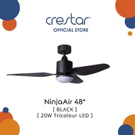 Crestar Ninja air (3Blades) 48inch With LED (Black / White / Wood) Ceiling fans