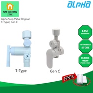 Alpha T-Type | Gen C Original Water Heater Stop Valve With Filter Instant Water Heater Stopvalve