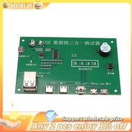 USB Cable Tester, Data Wire Test Fixture Precise Type-C/Mini USB/Micro-USB USB Cable Tester Charging