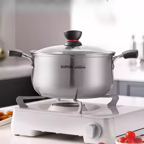 304 stainless steel pot Household porridge pot Instant noodle pot Induction cooker Gas cooking