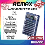 [CCC Certificate] Remax RPP-551 10000mAh Powerbank 22.5W Fast Charging Power Bank Mini Powerbank Rem
