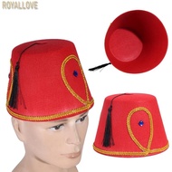 Royal Elegant Fez Hat Turkish Hat Stylish Moroccan Headwear with Decorative Detail Festive Fez Hat M