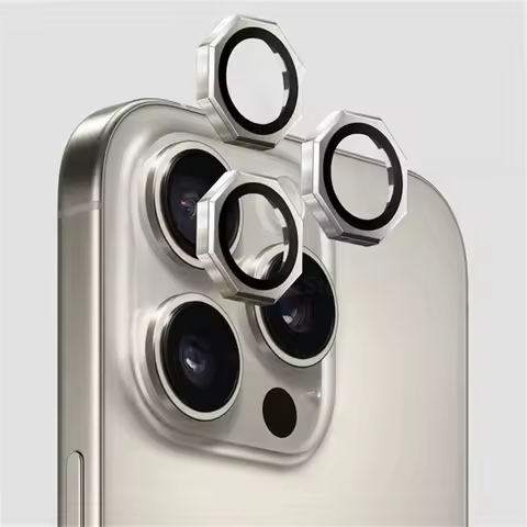 1set 3D Octagonal Camera Lens Protector for IPhone 16 15 14 Pro Max Plus 13 Mini 16Pro i16 Tempered 