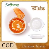 Porcelain Grater Plate MultipurposeAdvanced Ceramic Ginger Grater for Garlic Onion Cheese Essenti