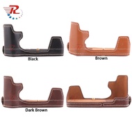 Leather Camera Half Case Cover Bag For Olympus EM5II EM5 Mark II Cameras