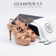 TC Glamour 5.5 inches nude color elegant pageant high heels