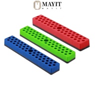 MAYIT Magnetic Hex Bit Holder Organizer, Solid Color Plastic+Magnetic Screwdriver Bit Storage Organi