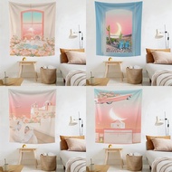 Pink Girl Heart Tapestry Bedside Bedroom Dormitory Sofa Create Layout Live Background Decoration Bac