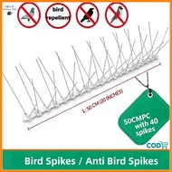 Bird Repellent Spikes Durable Stainless Steel 25cm 33cm Easy Installation Effective Bird Deterrent c