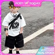 Ready Stock Kids Tshirts Retro Street Music Tshirts Boy Tshirts Fashion Loose