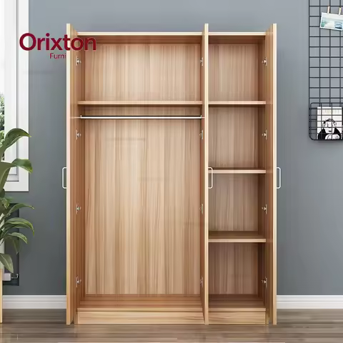 Organizer Bedroom Wardrobe Clothes Partitions Cupboard Closet Storage Shelf Wooden Modern Display Fu