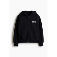 H&M | New Oversized Printed Zip Hoodie