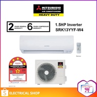 Mitsubishi 1.5HP SRK13YYF Air Conditioner Inverter SRK13YYF-W4 Aircond SRK13YYFW4 /2.0HP SRK18YYF-W4