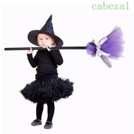 CABEZA Halloween Witch Broom, Simulation Dismountable Witch Broomstick, Kid Witch Broom Silk Purple/