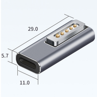 ตัวเชื่อมอะแดปเตอร์ PD ชนิด C ยูเอสบีแม่เหล็กสำหรับ Type-C ตัวเมียเพื่อ Magsafe 2 USB C ตัวเมียปลั๊กแปลงแม่เหล็ก