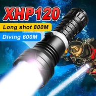 XHP120 Most Powerful Diving Flashlight 600M Professional Scuba Diving Torch Light High Power LED Fla
