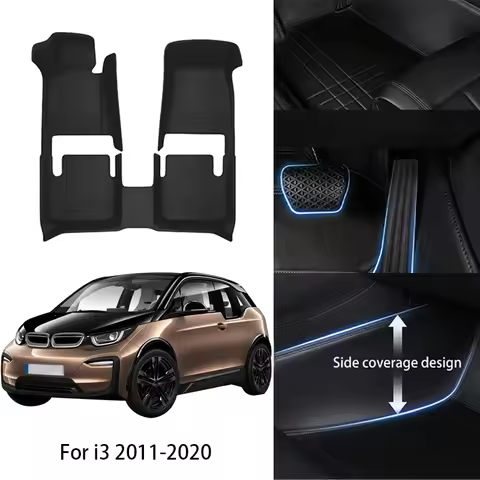 Custom Fit PU Leather Car Floor Mat For BMW For i3 i4 i5 ix 2011 2015 2019 2023 2025 Luxury Full Set
