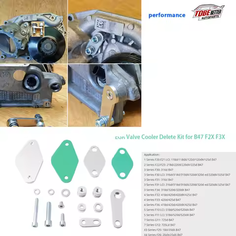 Valve Cooler Del Kit GASKET for BMW F20 F21 F22 F23 F30 F31 F32 with B47 2.0 D engines 118d 120D 320