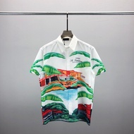 Áo sơ mi tay ngắn Okuz DG với mẫu in chữ cái 3D áo khoác cùng phong cách nam và nữ có sẵn