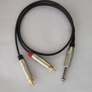 Jack Akai mono to 2 rca Amphenol 0.5 meter Mogami cable JapaneseOriginal
